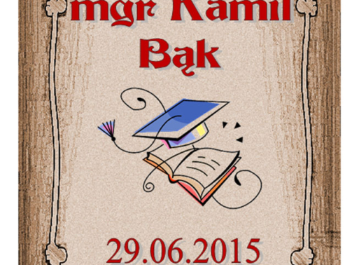 naklejka na alkohol dla absolwenta