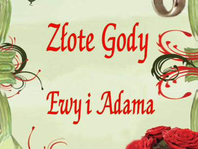 Naklejka na butelkę na złote gody