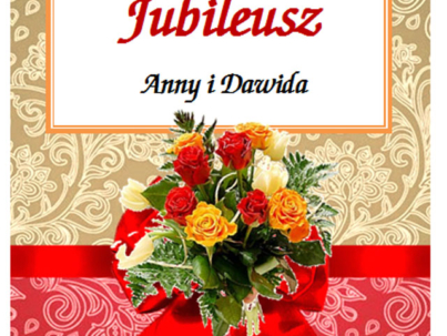 naklejka na butelkę na jubileusz