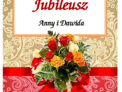 naklejka na butelkę na jubileusz