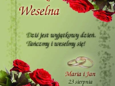 naklejka ślubna weselna na alkohol