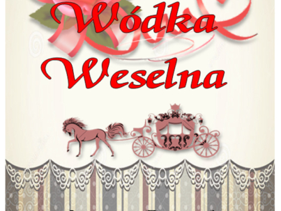 naklejka ślubna weselna na alkohol