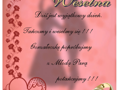 naklejka ślubna weselna na alkohol