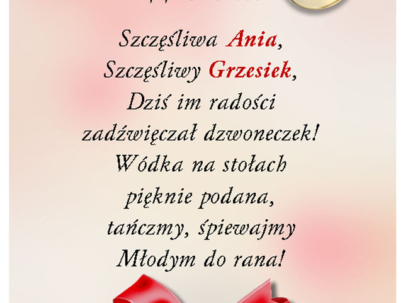 naklejka ślubna weselna na alkohol