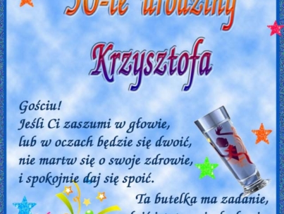 NAKLEJKA NA URODZINY