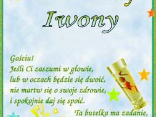 naklejka urodzinowa na alkohol