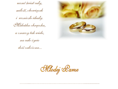 kartka do tuby na ślub ogóna