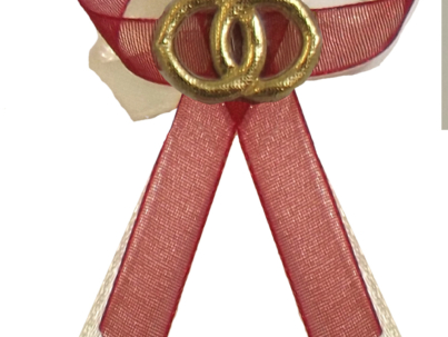 przypinka weselna dla gości , kotylion weselny