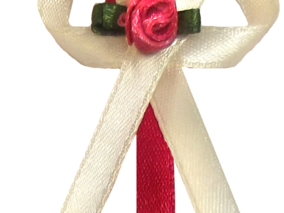 przypinka weselna dla gości , kotylion weselny